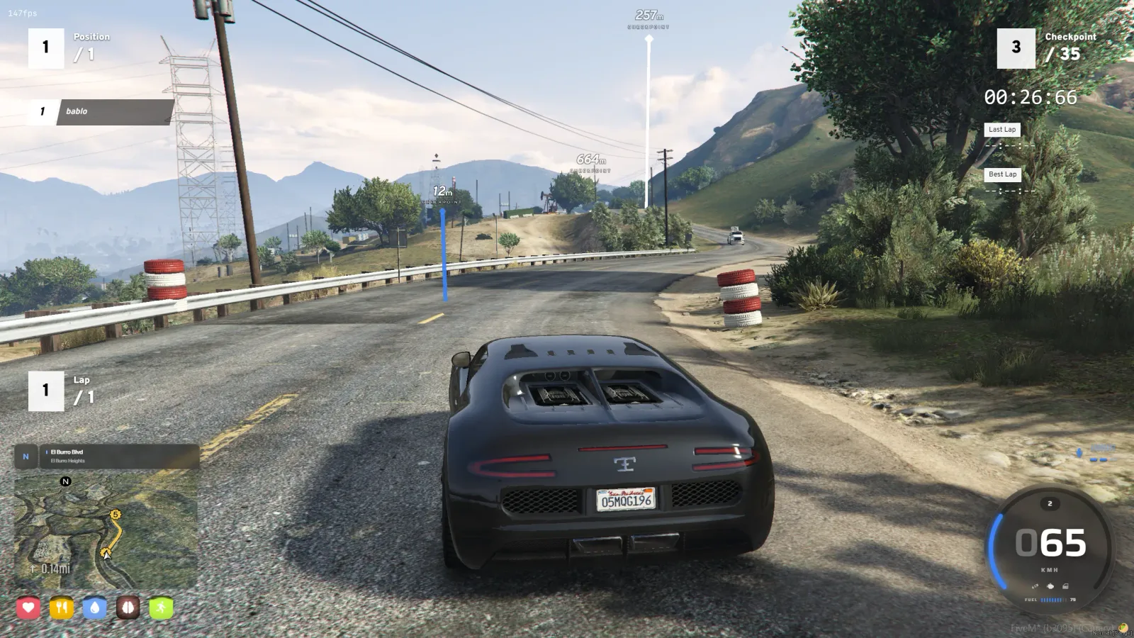 Bablo Racing System – FiveM Street Racing Script with Track Builder, Crews & ELO Leaderboards thumbnail 4