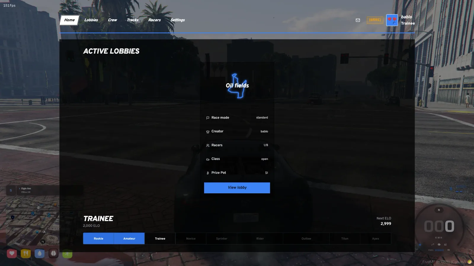 Bablo Racing System – FiveM Street Racing Script with Track Builder, Crews & ELO Leaderboards thumbnail 6