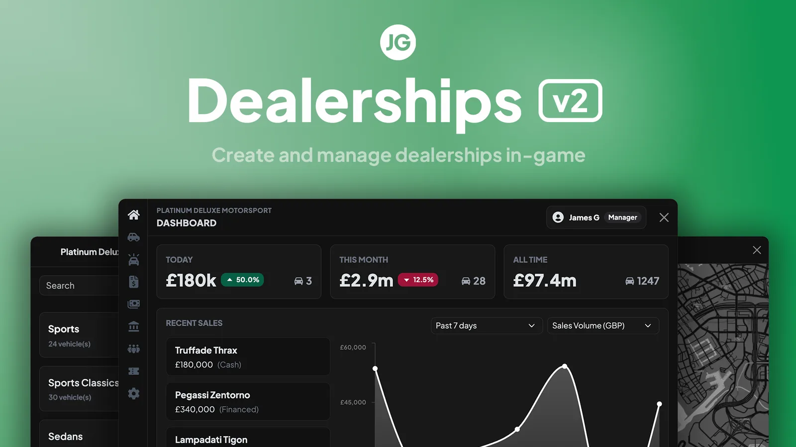 JG Dealerships v2 – FiveM Vehicle Dealership Script with Player-Owned Showrooms, Financing & Test Drives (QBCore, Qbox, ESX)